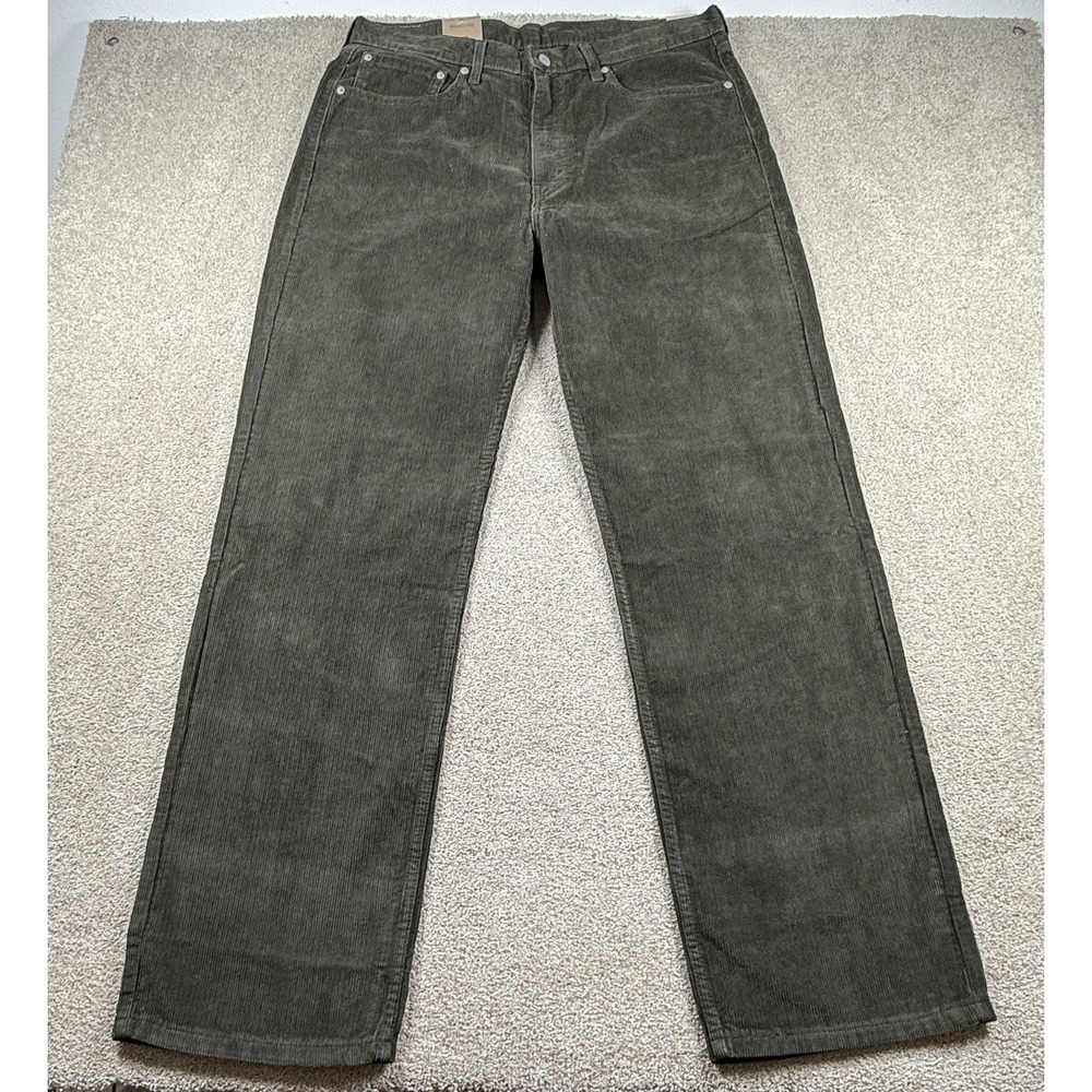 Levi's‎ Men's 565 Loose Straight Green 36x34 Corduroy Pants New